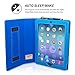 Snugg iPad 3 & 4 Case - Smart Cover with Flip Stand (Electric Blue Leather) for Apple iPad 3 and 4