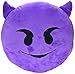 BIGOCT Emoji Smiley Emoticon Round Cushion Stuffed Pillow Plush, Purple, 32 cm