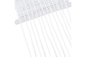 GORGECRAFT 44 Yards RIC Rac White Rick Rack Trim 1/8 inch Rickrack Lace Wave Ribbon Zig Zag Wave Bending Fringe Lace Trim S Shaped Woven Braided Fabric for Sewing DIY Crafts Wedding Dress