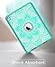 Hocase Compatible with iPad Pro 9.7 Case, Heavy Duty Shockproof Hybrid Silicone Rubber Hard Protective Case with Cute Floral Pattern - Teal/Grey