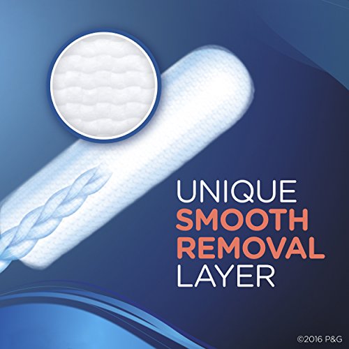 Tampax Pearl Plastic Tampons, Multipack, Light/Regular/Super Absorbency, Unscented, 50 Count