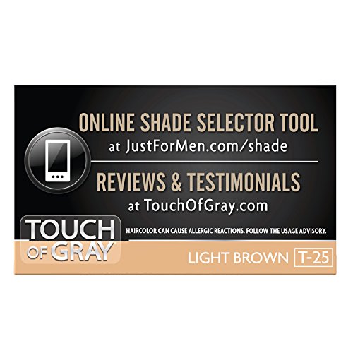Touch of Gray Men's Hair Color, Light Brown (Pack of 3)