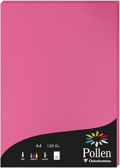 Clairefontaine 4221C Pollen Pink A4 120gsm Wallet of 50 Sheets