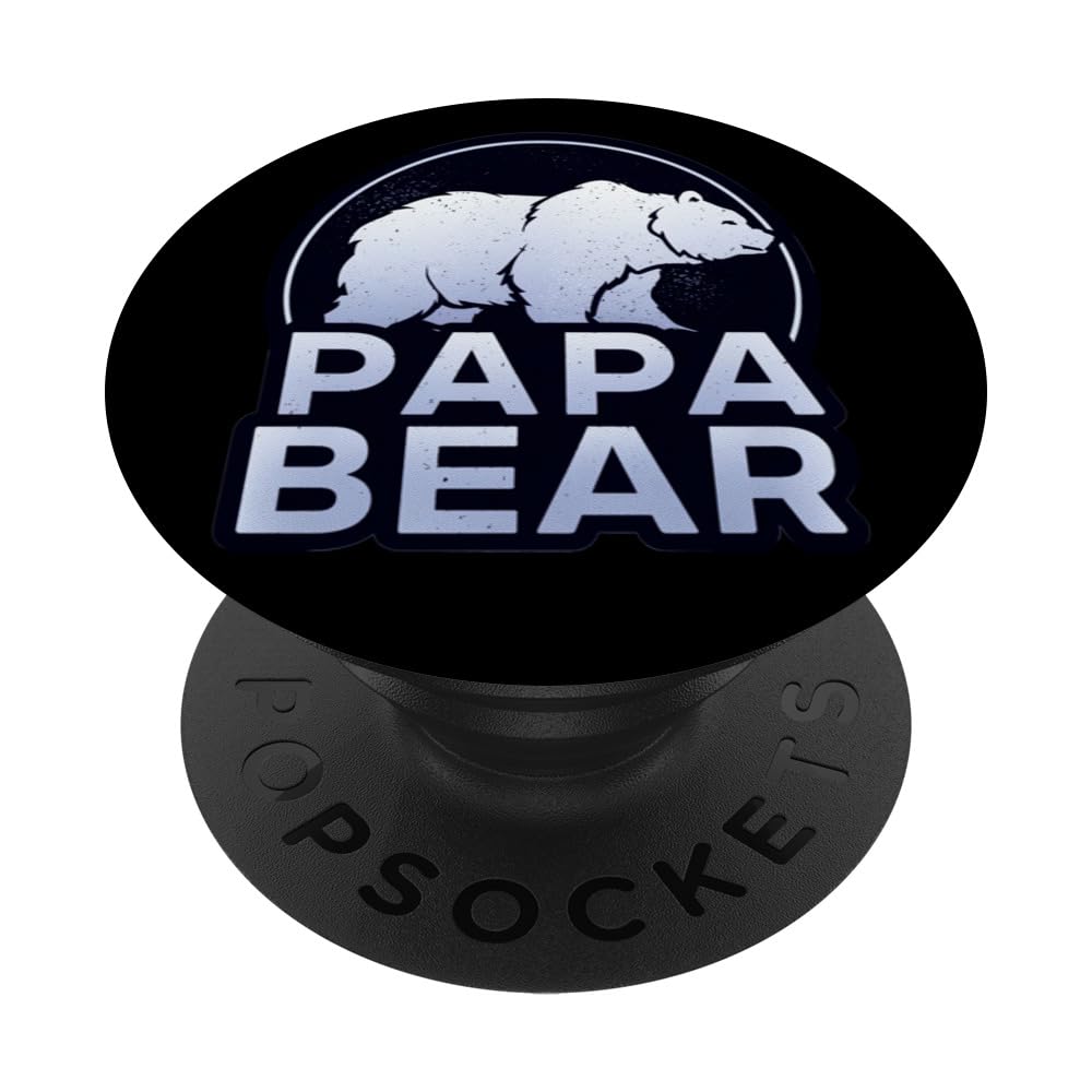 Papa Bear Dad Father's Day Gift Daddy PopSockets Swappable PopGrip