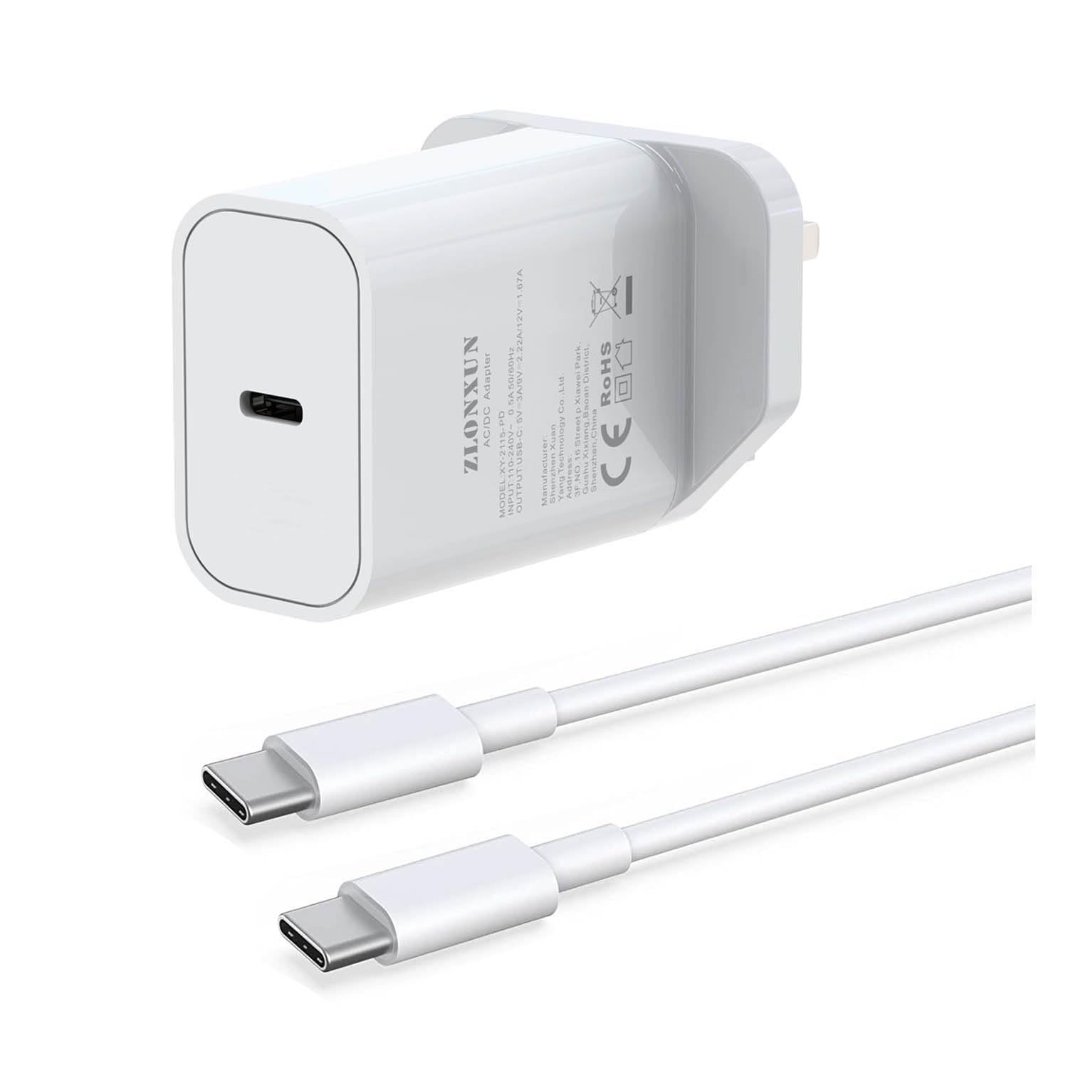 ZLONXUN Fast Charger Compatible with Samsung Galaxy A16/A15/A14/A04S/A05S/A32/A41/A22/A12/A20e/A13/A53/A21s/A52s/A50/A13/A02s/A52 -and 1.5 Meter Cable