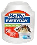 Hefty Everyday Foam Bowls (White, Soak Proof, 12 Ounce, 50 Count)
