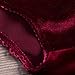 Women's 2 Piece Vintage Velvet Lingerie Set Strap Bra Underwear Suit (32ABC, Red)