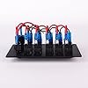 Iztoss-Waterproof-5-Gang-Aluminum-LED-Rocker-Switch-Panel-Power-Socket-Marine-Boat