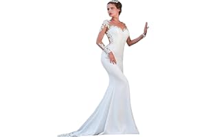 WaterDress Beach Wedding Dresses for Bride 2024 Long Sleeve Lace Boho Bridal Gowns for Women WDW001