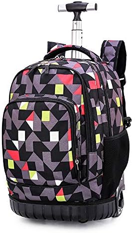 Xiuzhifuxie Wheeled Rolling Backpack Luggage for Girls Student Trolley Schoolbag Boy Travel Backpack Adult Trolley Travel Bag Men and Women (Color : 3, Size : Free Size)