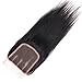 Lanyi Hair Virgin Brazilian Hair Straight Three Part 130% Density Lace Closure 10