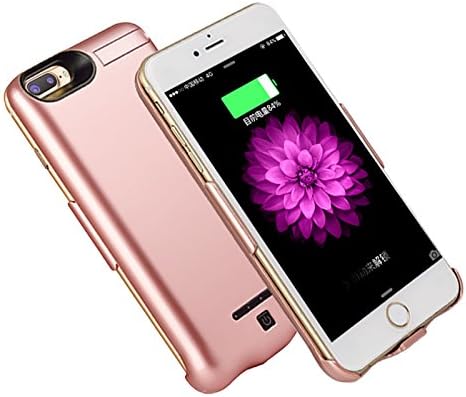 iPhone 6s Battery Case,5200mAh Ultra Slim Portable iPhone Charger Extended Backup Power Bank Battery Charger Case Cover with Kickstand For Apple iPhone 7 /6s/6(4.7inch)-Rose Gold