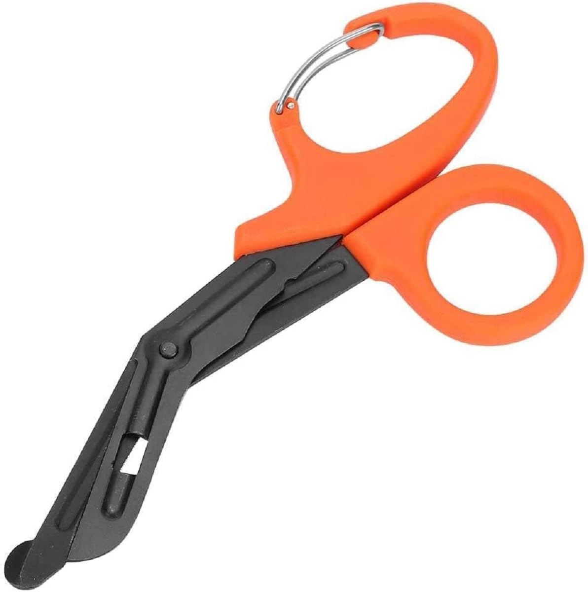 INSGB Modern Orange Medical Scissors, Titanium Tuff Cut, Black Coated, 3.6" x 7.2", 60g