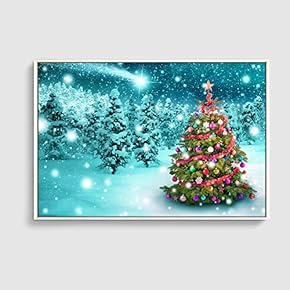 Framed Canvas Home Artwork Decoration Merry Christmas Canvas Wall Art for Living Room, Bedroom - 16x24 inches