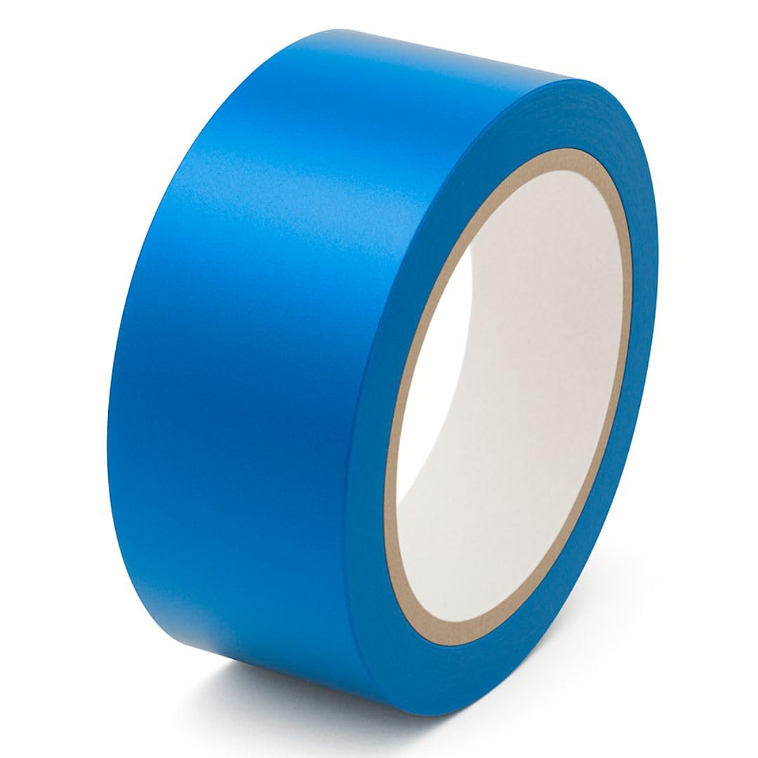 GTSE 50mm x 33m, Blue, PVC Vinyl Floor Tape, 1 Roll, Safety Marking Tape, 0.15mm Thick, Suitable for Dance Floors, Gyms, Warehouse, Sports Industry