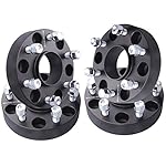4pcs 1.5" Black 6x5.5 to 6x5.5 Hubcentric Wheel Spacers Adapters 14x1.5 Studs for Chevy Silverado 1500 Suburban Tahoe | GMC Sierra 1500 Yukon & More 6061 T6 Billet Aluminum