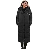 NUTEXROL Women's Winter Long Down Parka Jackets Warm Thickened Hooded Maxi Quilted Puffer Coat
