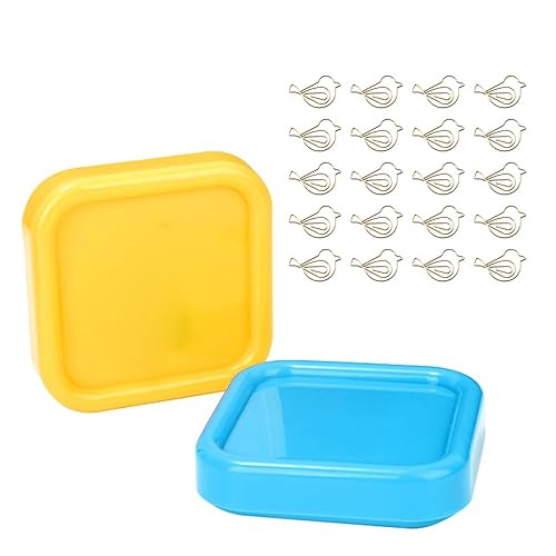 BEIWAOK 2PCS/Set Magnetic Paper Clip Holder - Strong Magnet Office Organizer for Paperclips, Thumbtacks, Push Pins