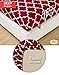 Mellanni Twin Sheets Set - 3 PC Iconic Collection Bedding Sheets & Pillowcases - Hotel Luxury, Extra Soft, Cooling Bed Sheets - Deep Pocket up to 16 inch (Twin, Quatrefoil Burgundy - Red)