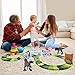 Dinosaur Toys, 206pcs Dinosaur Race Slot Cars Track Train with 2 Dinosaurs, Create a Dinosaur World Road Race Christmas Birthday Gift for Boys and Girls 3,4,5,6,7 Yeas Old and Up