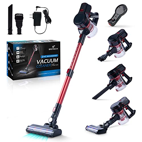 BRITECH Cordless Lightweight Stick Vacuum Cleaner, 250W Motor for