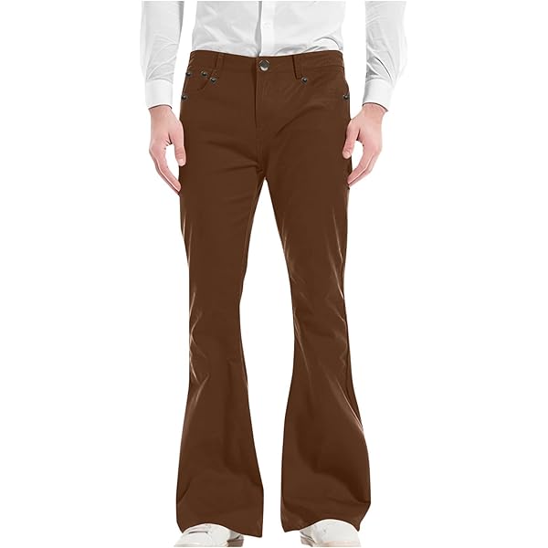 Disco Pants for Men Bell Bottom Dance Pants Vintage Flared