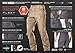 CQR Men's Flex Stretch Tactical Pants, Water Resistant Ripstop Cargo Pants, Lightweight EDC Outdoor Work Hiking Pants, Radiant Khaki, 34W x 32L
