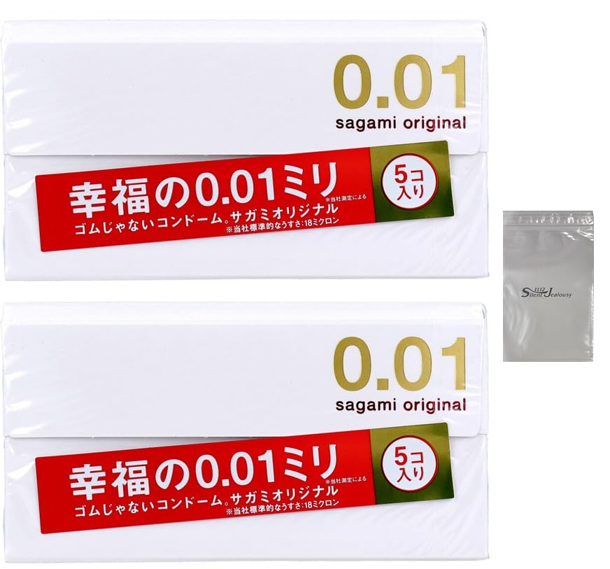 【旧品】【まとめ買いセット】 サガミオリジナル001 コンドーム 薄型 ポリウレタン製 0.01ミリ 5個入×2個 ロゴ袋付き の商品画像