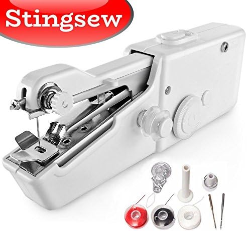 Stingsew Portable Sewing Machine, Mini Sewing Professional Cordless Sewing Handheld Electric Household Tool - Quick Stitch Tool for Fabric, Clothing, or Kids Cloth Home Travel Use