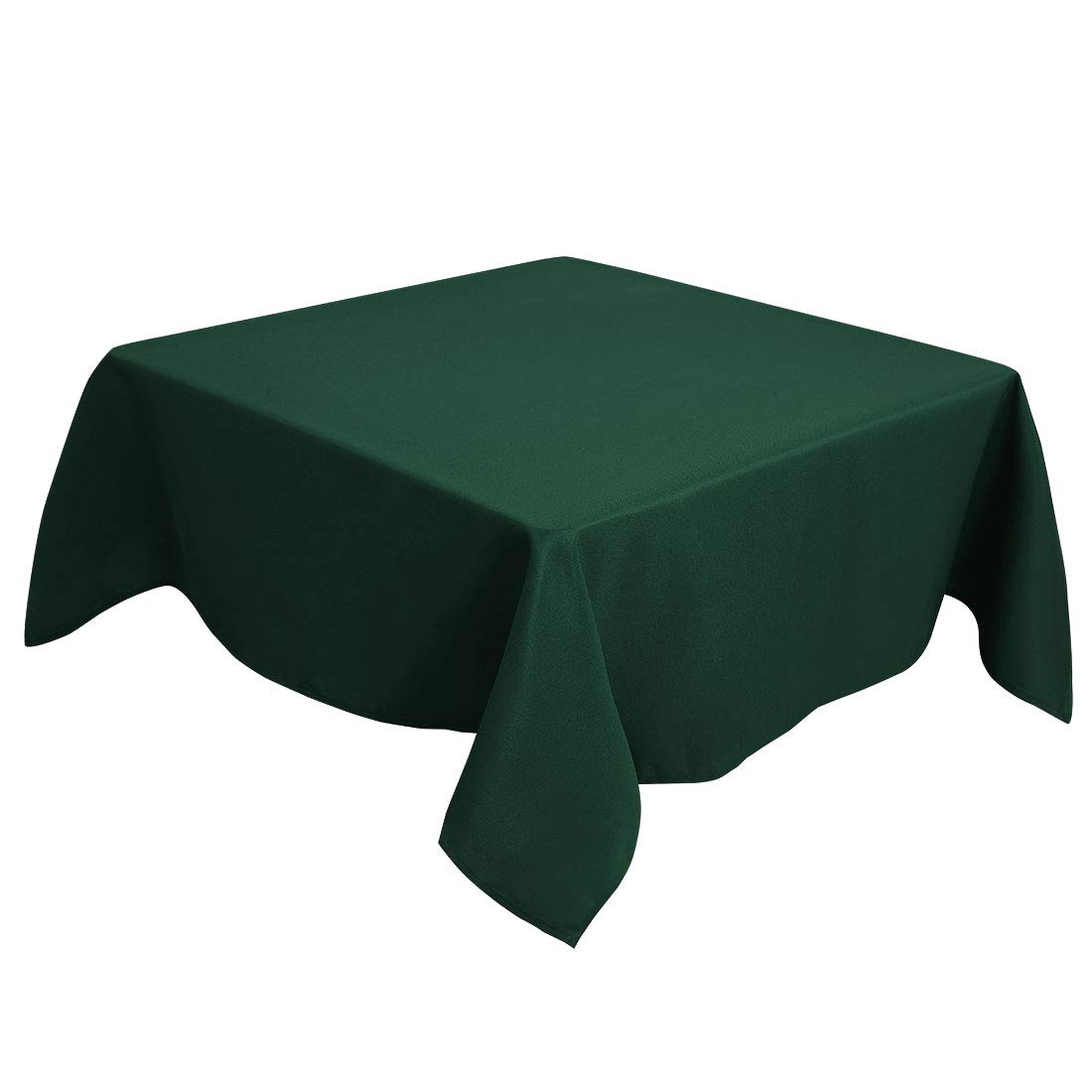 PiccoCasa Square Table Cloth 140x140 Cm/55"x55", Table Cloth Wipe Clean for Kitchen Dining Wedding Party Dinner - Polyester Washable Table Cover Wrinkle Free Green