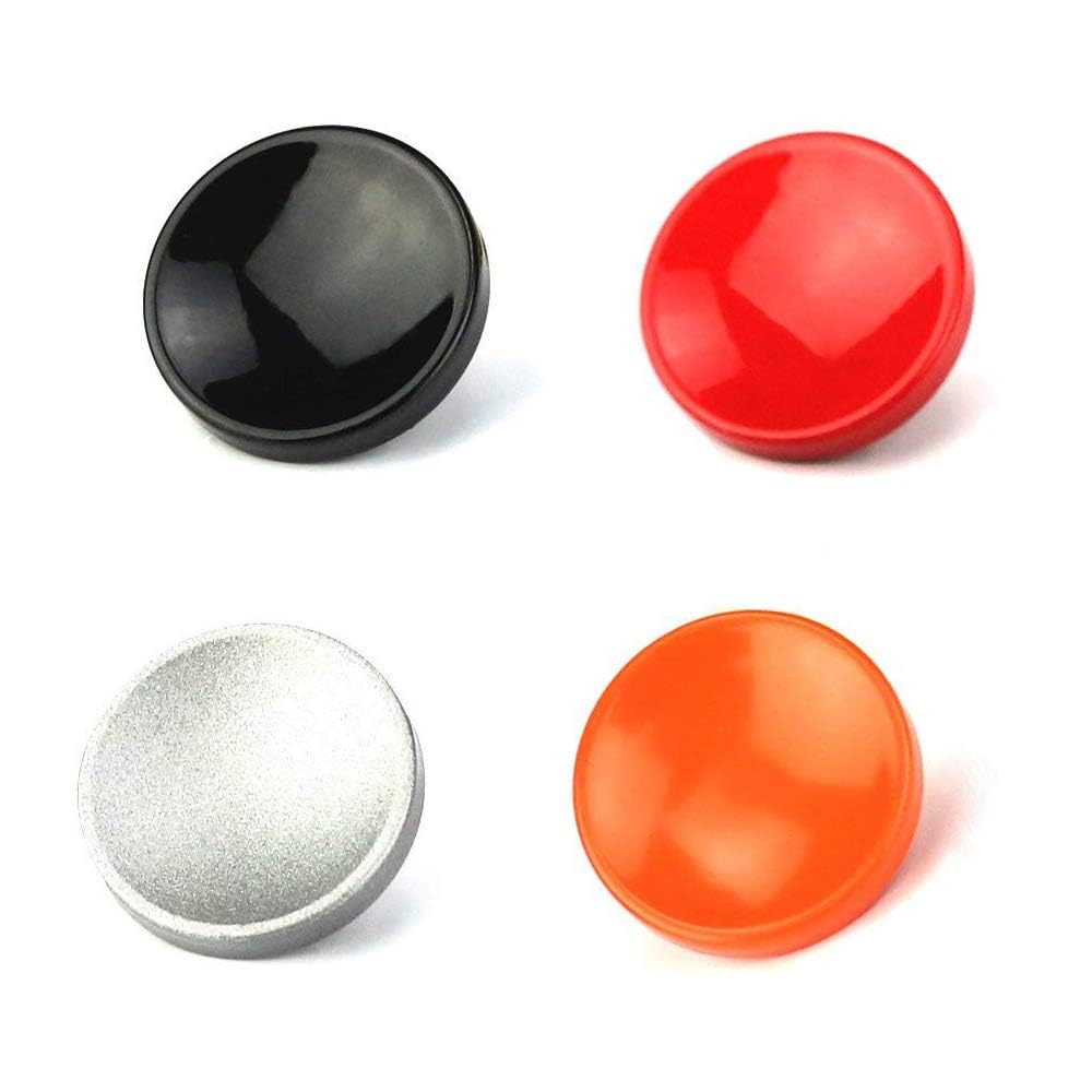 JJC Pack of 4 (Red/Black/Silver/Orange) Metal Concave Surface Shutter Button for Lei. Q3 D-Lux8, Fuji GFX100RF X100VI X100V X100F X100 X-T4 X-T3 X-T30 X-T20 & Film SLR Camera with Threaded Screw