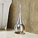H-risen Toilet Brush with 304 Stainless Steel Base + ABS Plastic Handle (Silver)