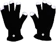 Raver Blacked Out Gloves RGB LED 7 Colors Light Show Gloves