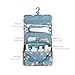 Travel Cosmetic Bags for Toiletries Beauty Toiletry Bag for Women Men Makeup Organizer with Compartments for Cosmetics Traveling Shower Bags for Girls Hanging Make Up Bag Case (01 Floral Blue)