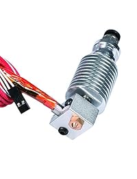 Wangdd22 Hotend impresora cabezal J 3D con ventilador para extrusora de filamentos difíciles directa V6 de 12V de 1.75 mm, boquilla de 0,4 mm + kit Volcano