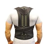 Brand New Double Pull Lumbar Lower Back Support Brace Exercise Belt Back support posture correction Adjustable (L:waist length fits 35.4-41.3, Black)