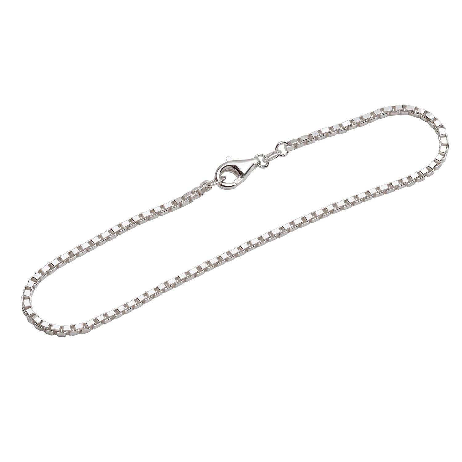 NKlaus bracelet 925 Sterling Silver 19cm Venetian chain 8x diamond bracelet chain 12488