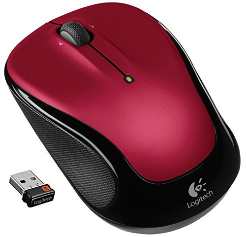 Logitech 910002651 M325 Wireless Mouse, Right/Left, Red
