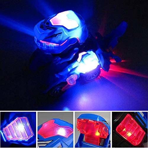 Transforming Dinosaur Car,Womdee Deformation LED Car,Kids Dinosaur Toys Play Vehicles with Light Flashing Music,Creative Xmas Toys Gift for Kids 3-12 Years Old,Automatic Transformation,Avoid Obstacles