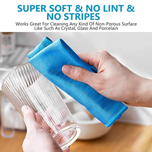 Glass Window Cleaning Cloth, Streakless Buff Polishing Microfiber