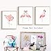HPNIUB Nordic Flamingo Wall Art Print Set of 3 (8
