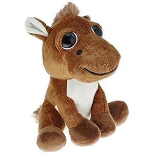 Amazon Brand – Jam & Honey Animal Bright Eye Horse (7 Inches, Brown)