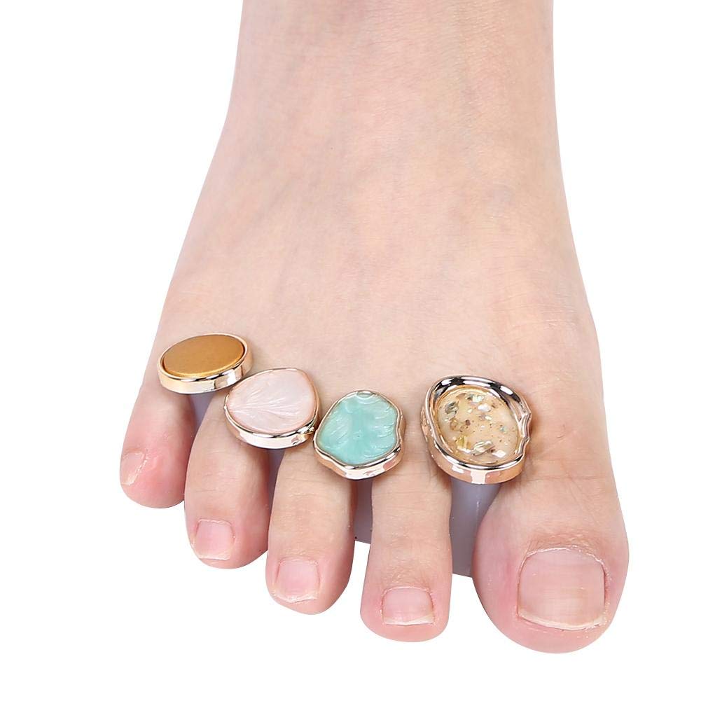 Toe Separators, 8 Pcs Reusable Silicone Toe Spacers Nail Art Toe Separation Tool Pedicure Care(MY-02)