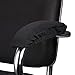 BTSKY Offce Computer Chair Armrest Slipcovers Covers -Polyester Desk Chair/Rotating Chair Arm Cover, Set of 2 (Black)