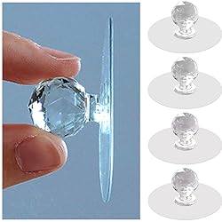 leuapl Clear Cabinet Drawer Knobs, Diamond Crystal