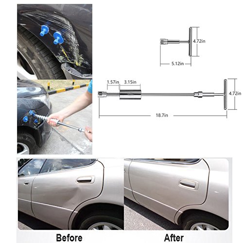 Super PDR DIY Car Auto Body Dent Removal Repair Tools Kits Car Scratch Remover Pen Dent Board Slide Hammer Working Gloves Glue Puller Sets Black Tool Box - Thumbnail 2