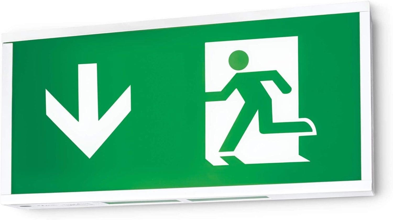 Hispec IP20 5w LED Emergency Fire Exit Box Light Arrow Down Non or