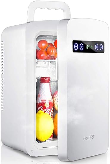 nevera pequena omorc refrigerador y calentador mini de 10 l refrigerador de coche con pantalla led sistema de doble nucleo ecologico para ahorrar