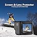 Taisioner Screen Protector for GoPro HERO 11 HERO 10 Black HERO 9 Black Fit Media Mod Ultra Tempered Glass Protective Foils with Lens Cover Accessories Kit