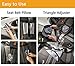 Kids Seatbelt Adjuster and Travel Pillow with Plush Toy and Clip, Soft Neck Support Headrest, Seat Belt Strap Cover for Child, Car Safety Shoulder Pad for Baby and Short Adult (Gray-Dog)